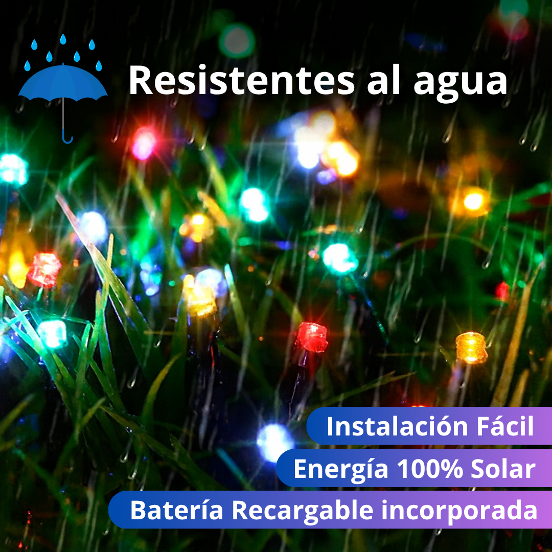 ⚡ Luces Solares Navideñas de 170 led - Ahorro Energia 💰