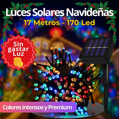 ⚡ Luces Solares Navideñas de 170 led - Ahorro Energia 💰