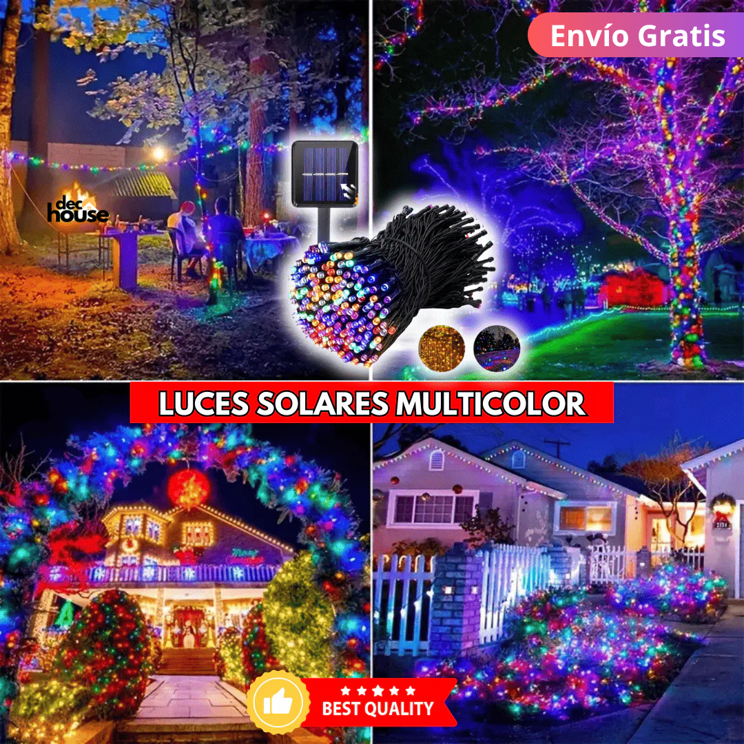 ⚡ Luces Solares Navideñas de 170 led - Ahorro Energia 💰