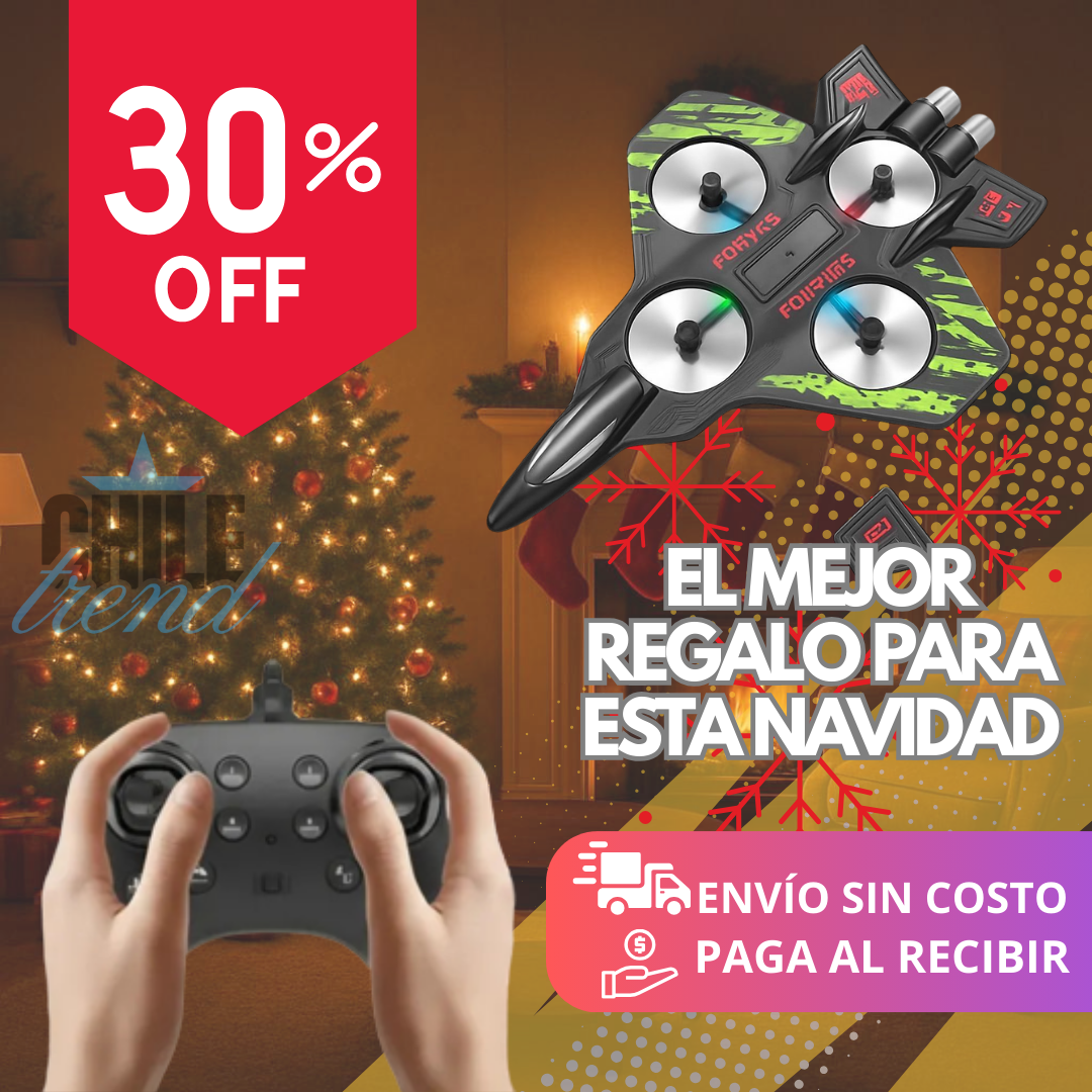 Avión Drone 2 en 1 con acrobacias 360° y Autonomía Superior