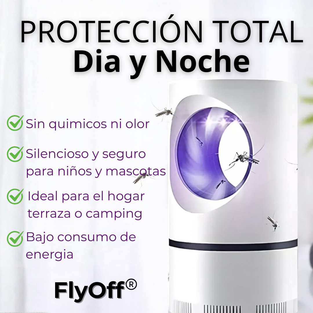 ⚡FlyOff® — Protección inteligente, descanso garantizado. 🦟💡